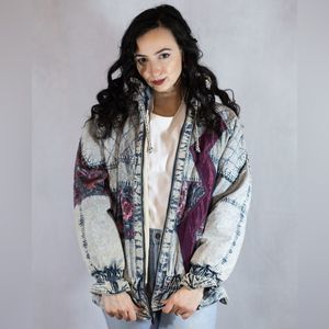 Vintage 90’s puffy Rock Creek Denim Zip Up Jacket